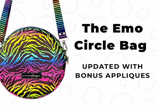 Emo Circle Bag with Bonus Appliques