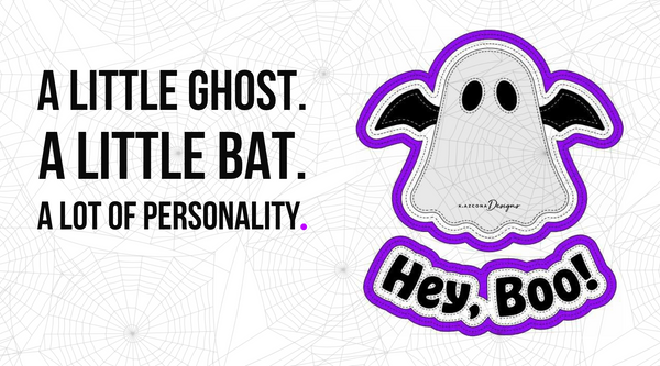 Hey, Boo! Meet the Ghost Bat Appliqué