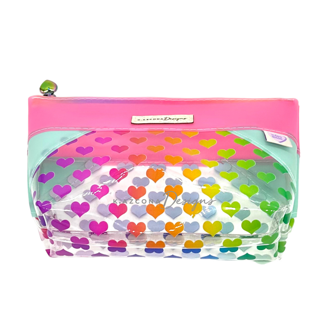 Hearts Makeup and Toiletry Bag