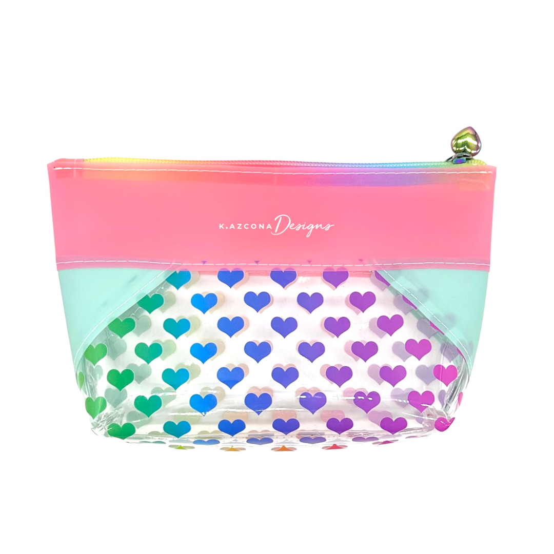 Hearts Makeup and Toiletry Bag