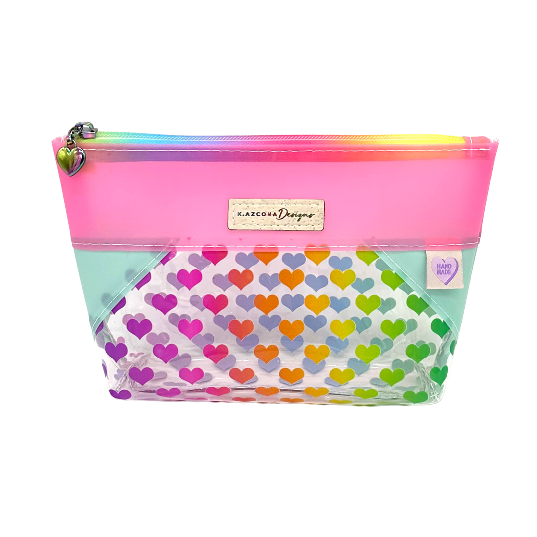 Hearts Makeup and Toiletry Bag