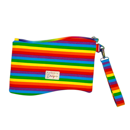 Bright Rainbow Flag Wristlet Bag (Zipper Pouch Style) 1 of 1