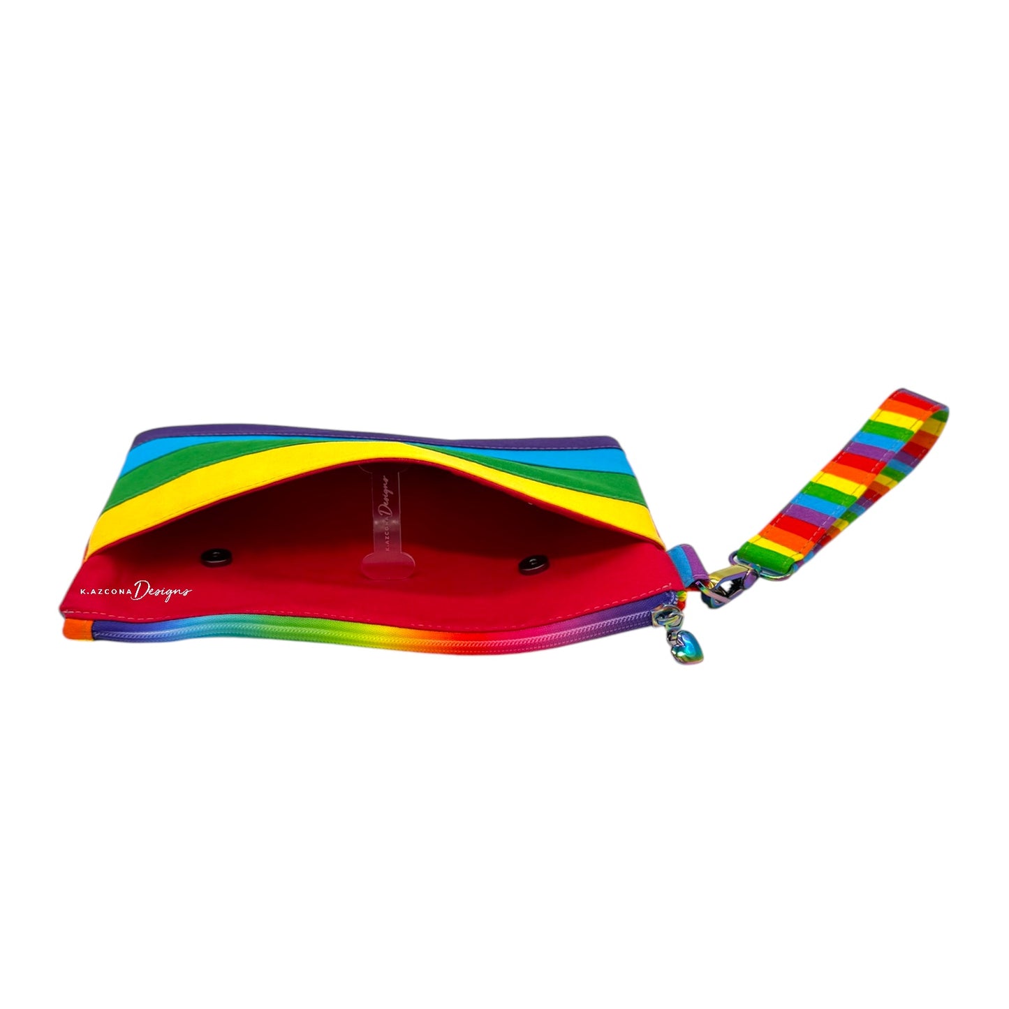Bright Rainbow Flag Wristlet Bag (Zipper Pouch Style) 1 of 1