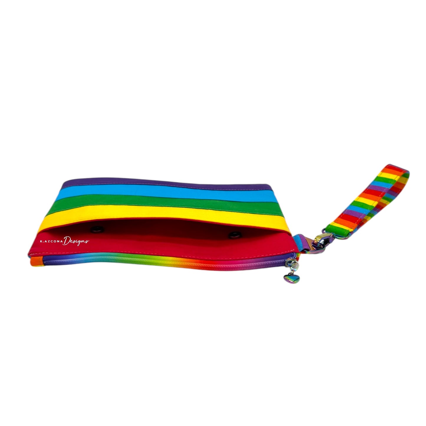 Bright Rainbow Flag Wristlet Bag (Zipper Pouch Style) 1 of 1