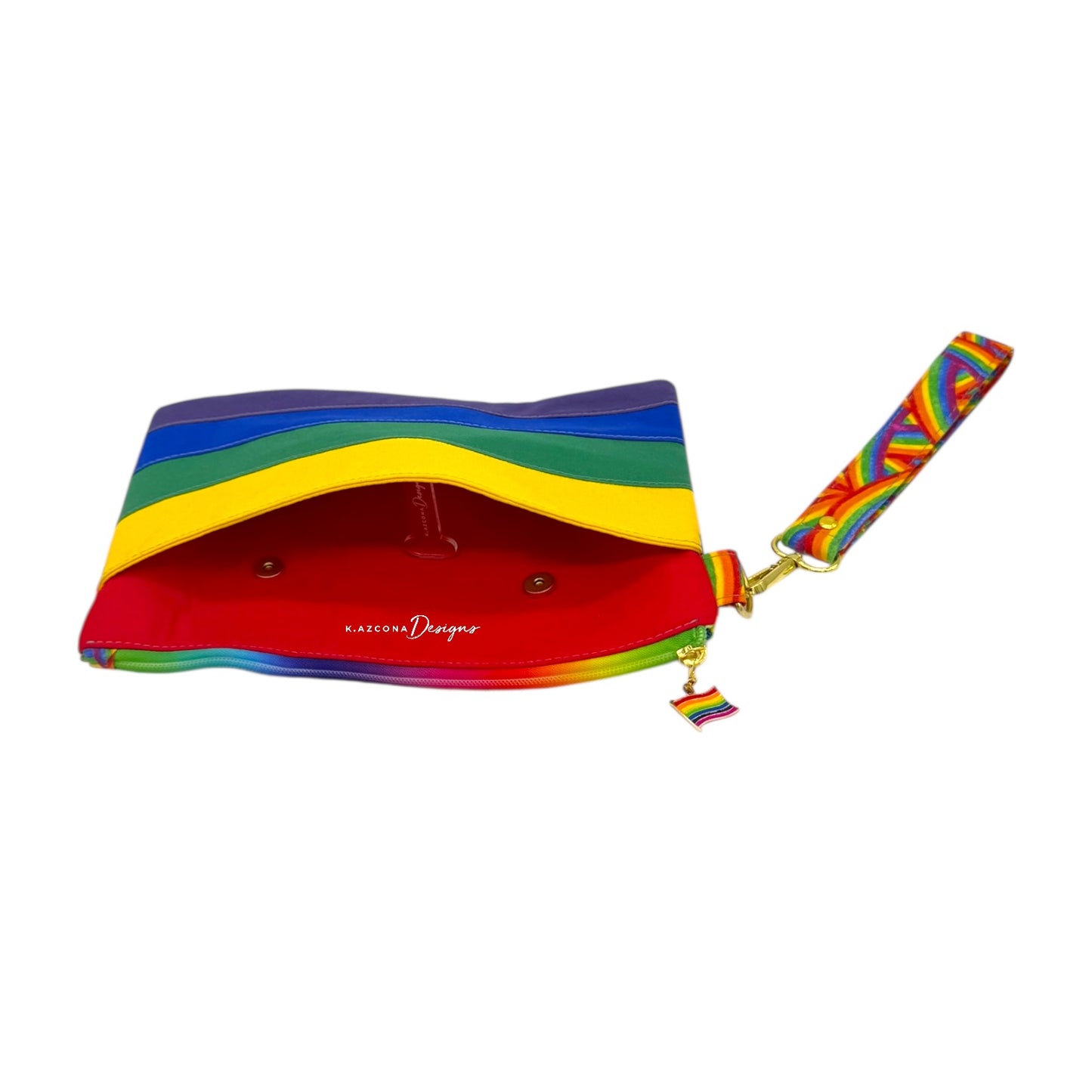 Rainbow Flag Wristlet Bag (Zipper Pouch Style) 1 of 1