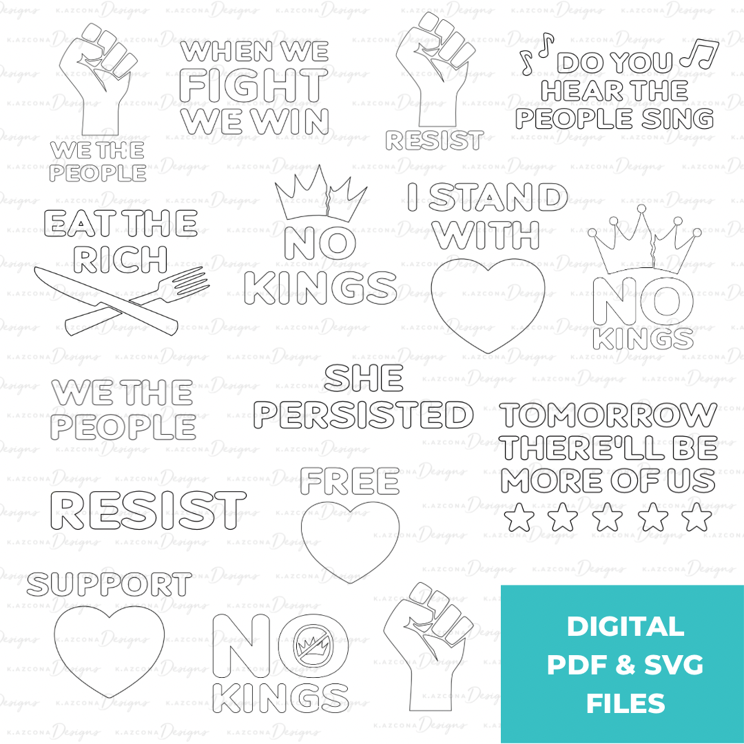 Peaceful Protest Appliques Bundle File