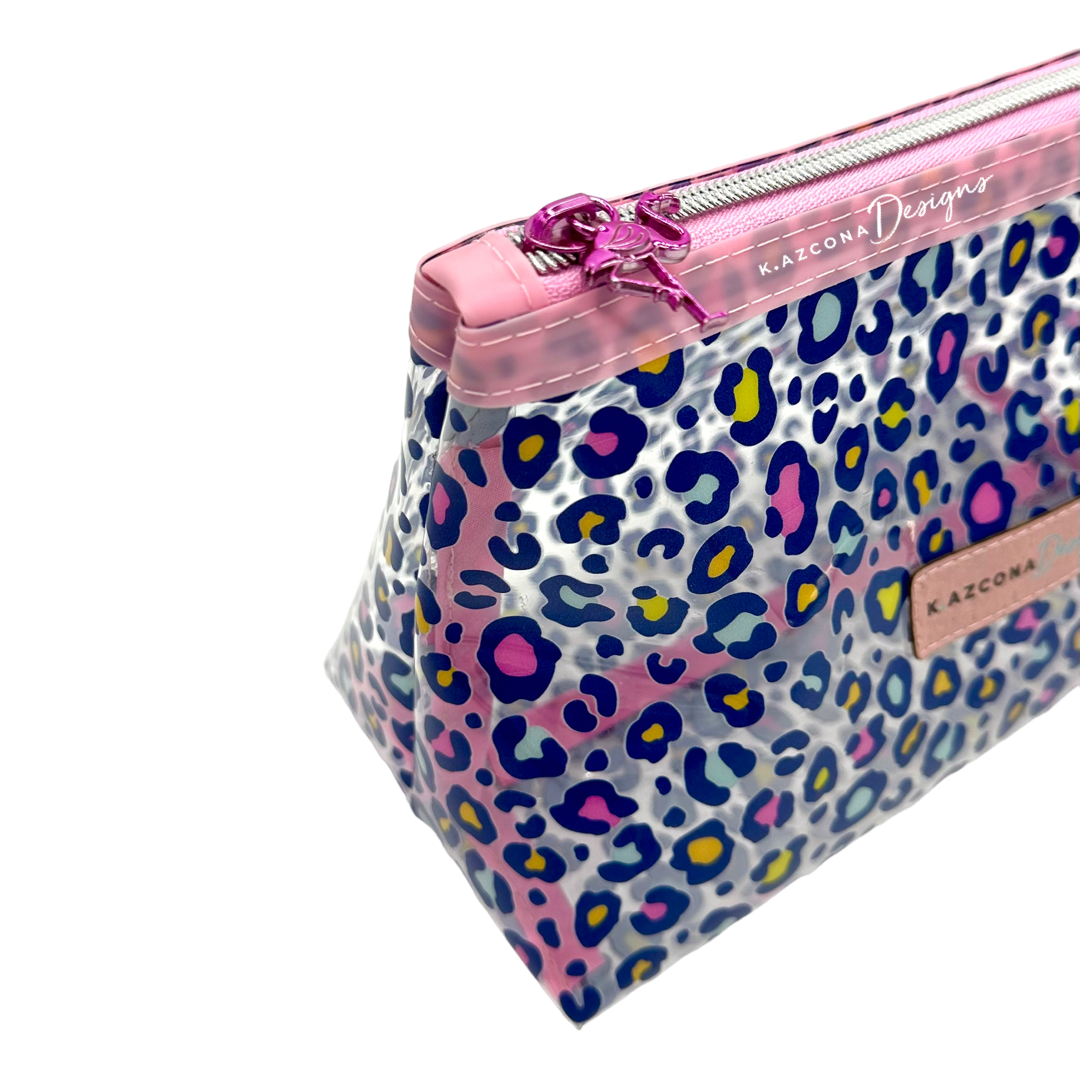 Pastel Leopard Makeup and Toiletry Bag