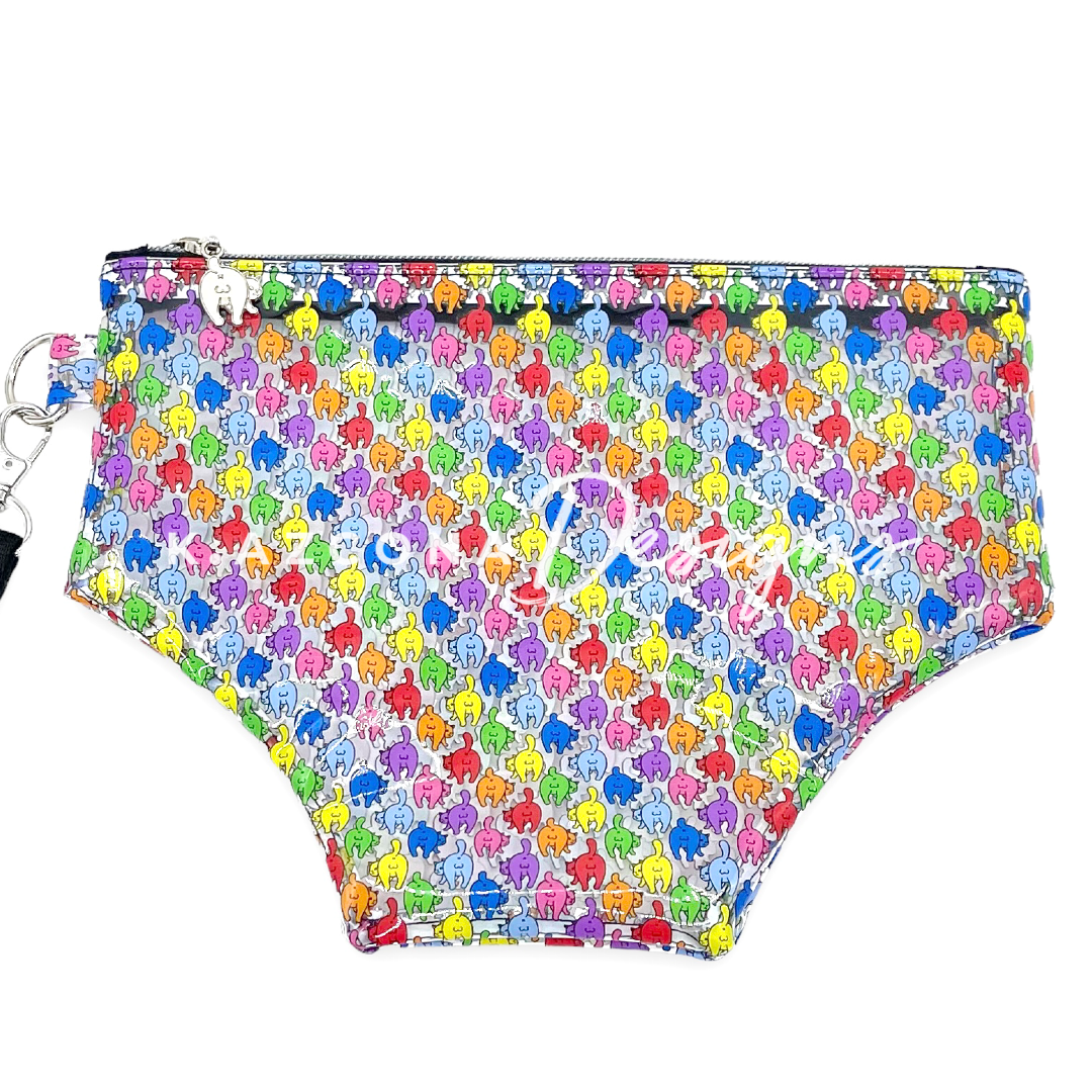 Rainbow Cat Butt Panty Wristlet