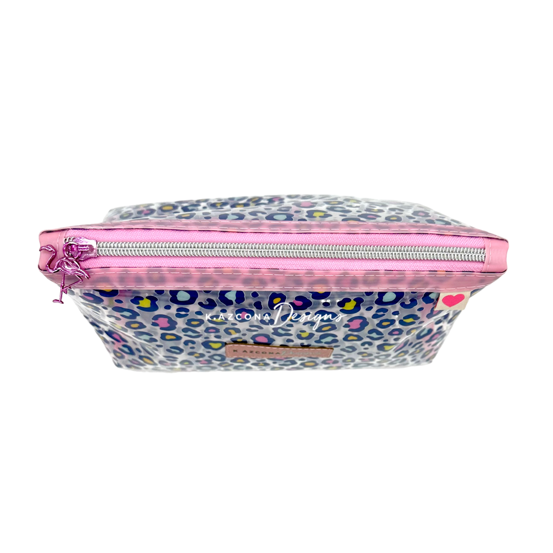 Pastel Leopard Makeup and Toiletry Bag