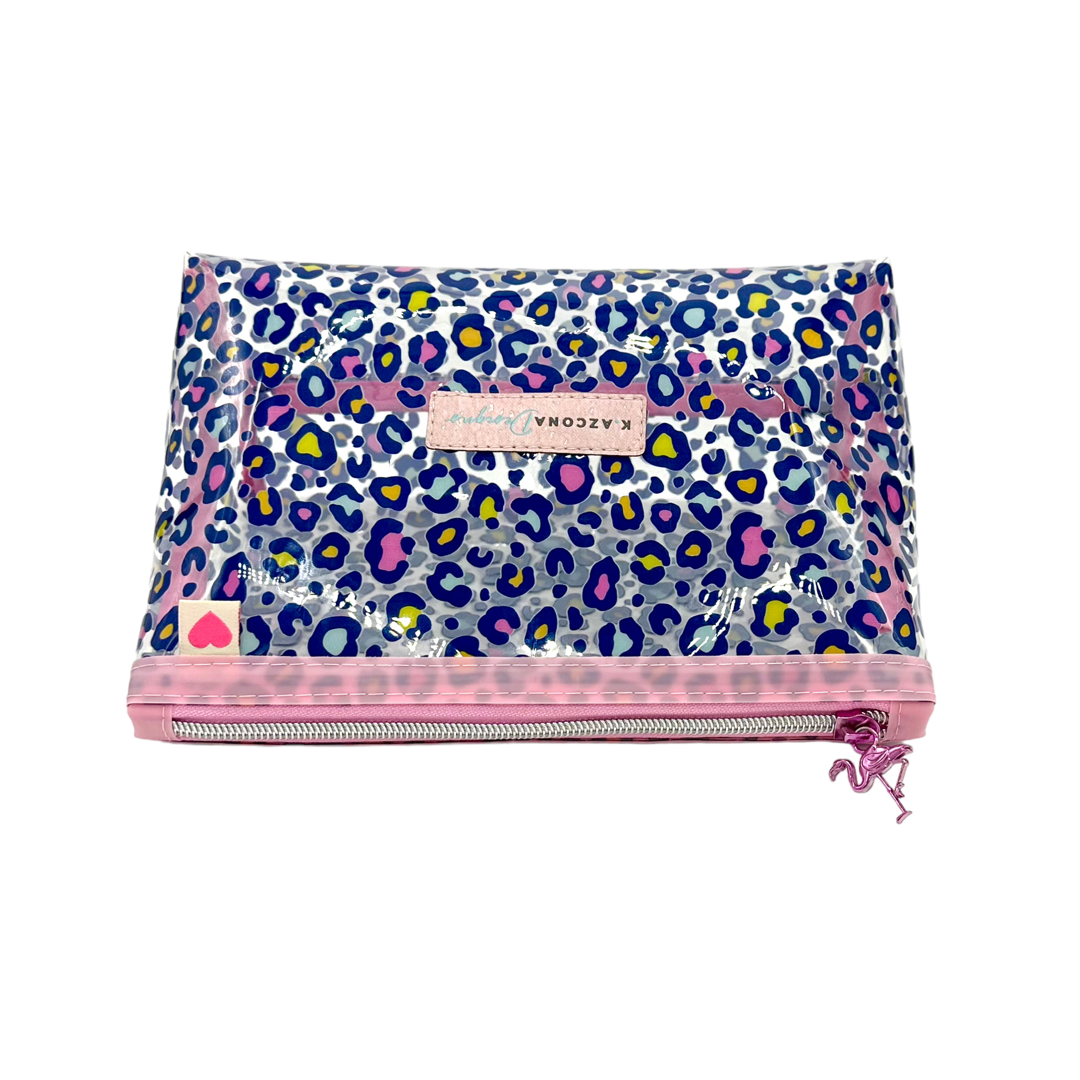 Pastel Leopard Makeup and Toiletry Bag