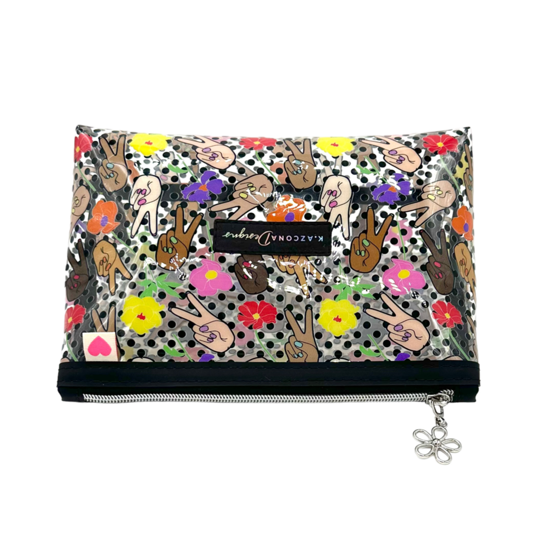 Peace Flowers Makeup and Toiletry Bag