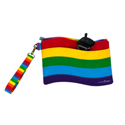 Bright Rainbow Flag Wristlet Bag (Zipper Pouch Style) 1 of 1