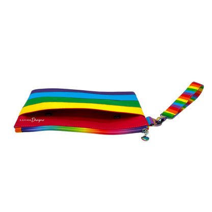 Bright Rainbow Flag Wristlet Bag (Zipper Pouch Style) 1 of 1