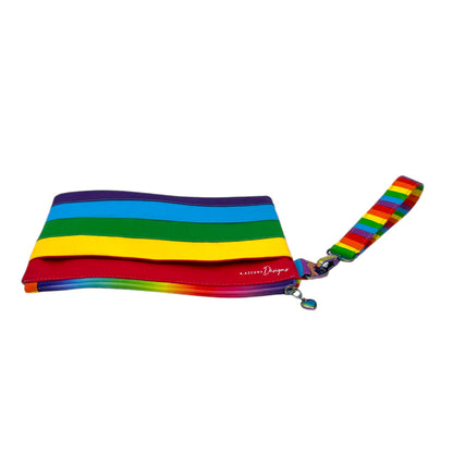 Bright Rainbow Flag Wristlet Bag (Zipper Pouch Style) 1 of 1