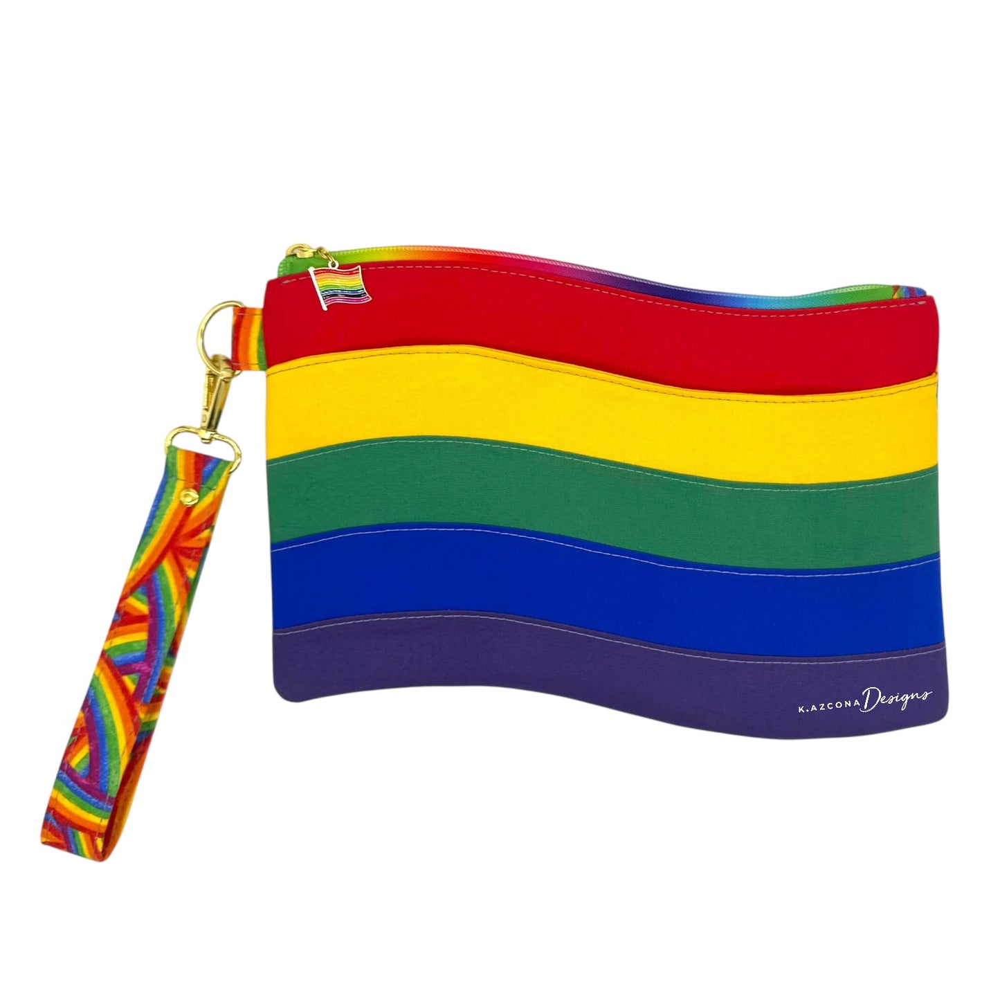 Rainbow Flag Wristlet Bag (Zipper Pouch Style) 1 of 1