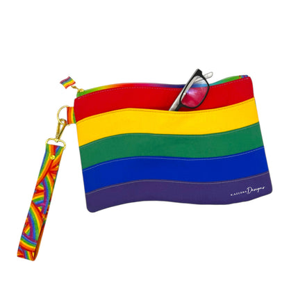 Rainbow Flag Wristlet Bag (Zipper Pouch Style) 1 of 1