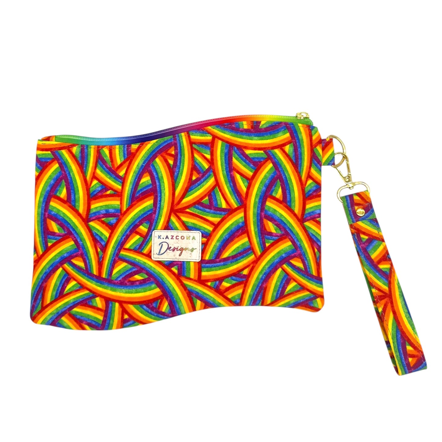 Rainbow Flag Wristlet Bag (Zipper Pouch Style) 1 of 1