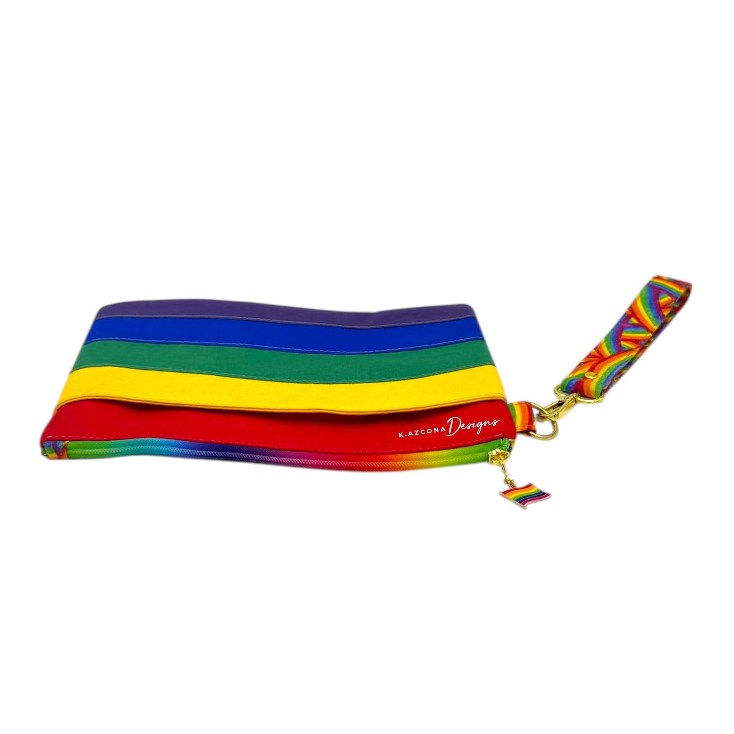 Rainbow Flag Wristlet Bag (Zipper Pouch Style) 1 of 1