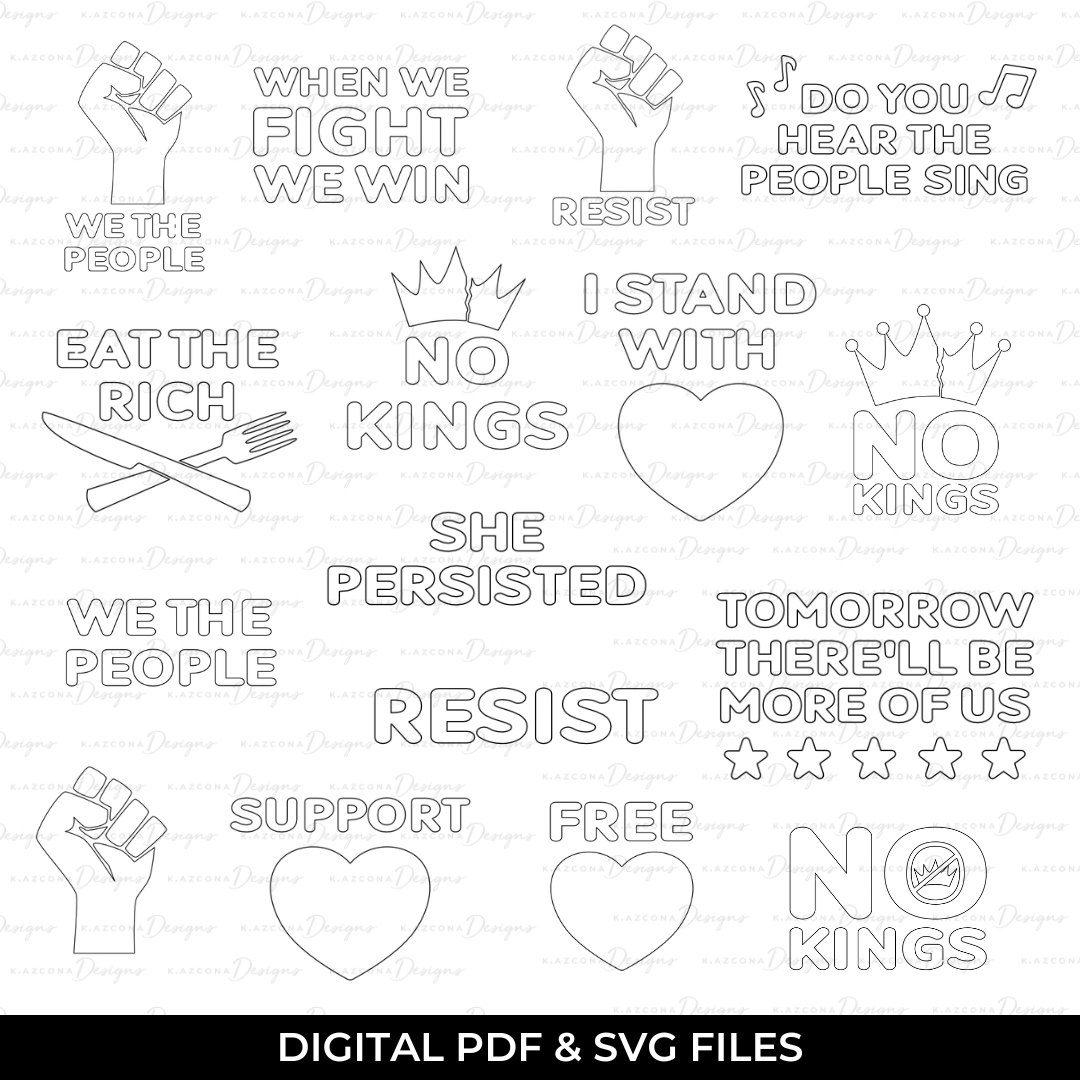 Peaceful Protest Appliques Bundle File