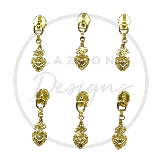 Milagro Heart #5 Zipper Pulls