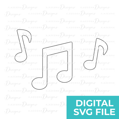 Music Notes Applique File