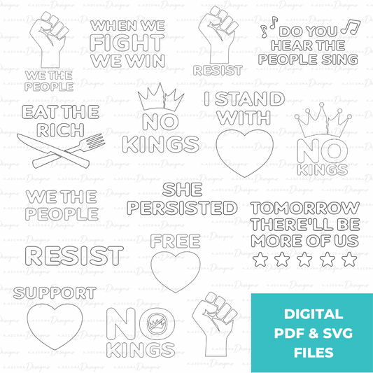 Peaceful Protest Appliques Bundle File