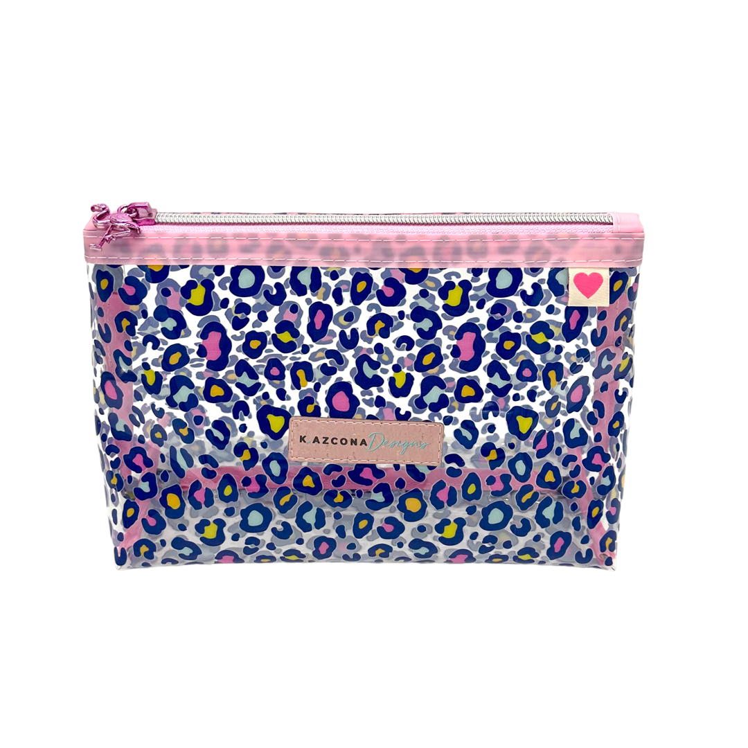 Pastel Leopard Makeup and Toiletry Bag