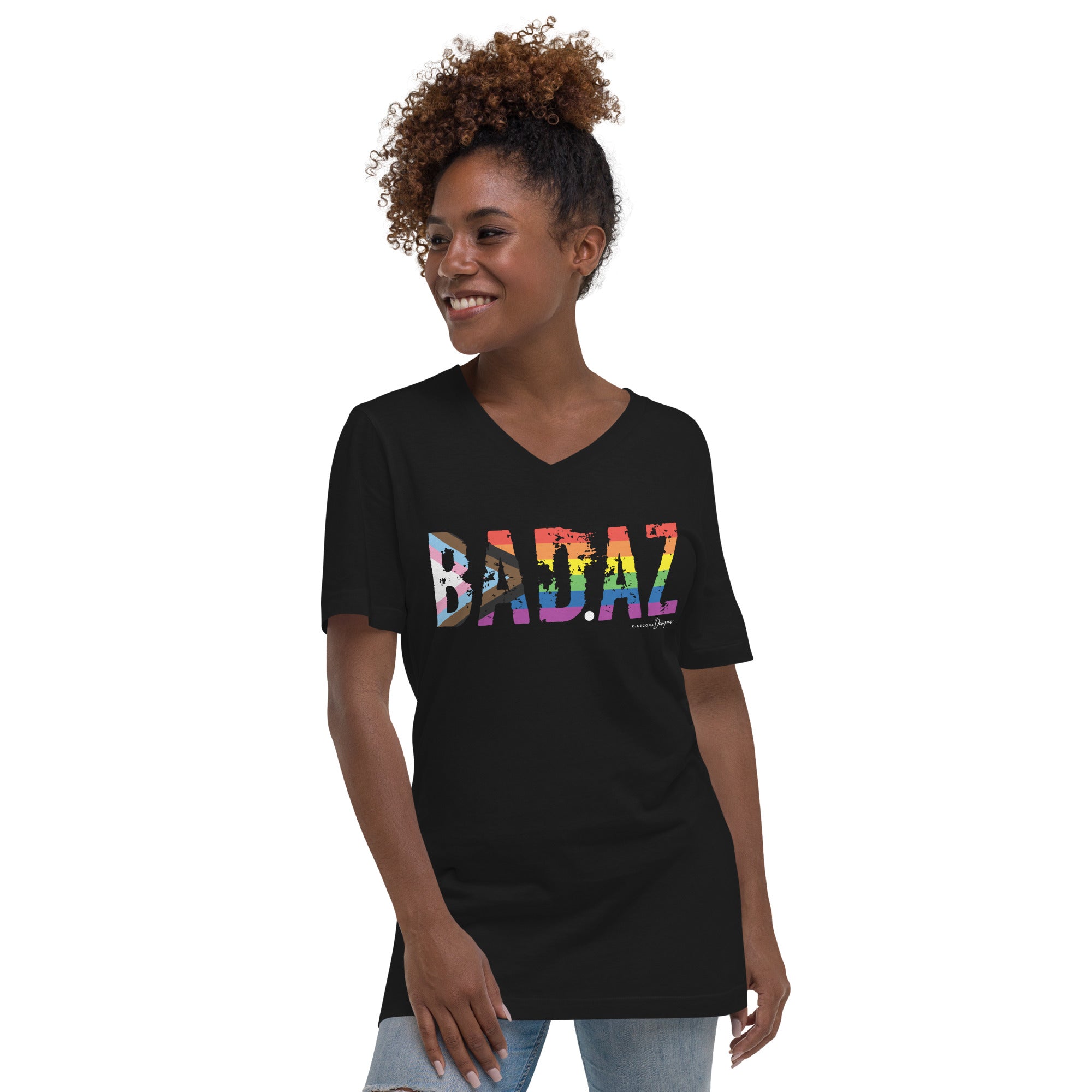 BAD.AZ Pride Unisex V-Neck T-Shirt – K.Azcona Designs