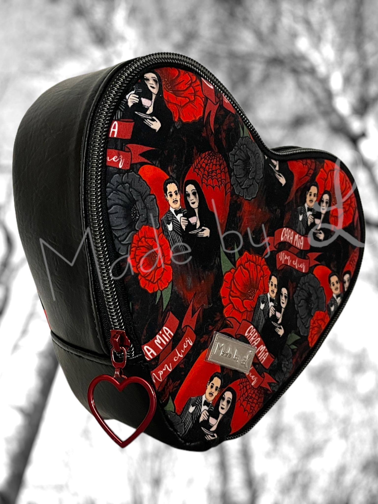 Juicy Couture Gothic Status Heart Backpack- Black in 2023