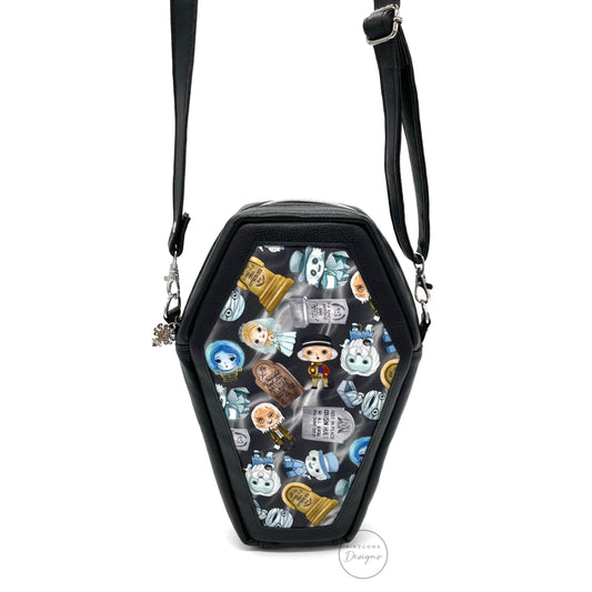 Hitchhiking Ghosts Coffin Crossbody Bag