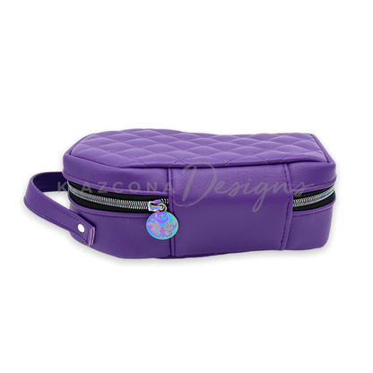 Quilted Coffin Train Case Bag