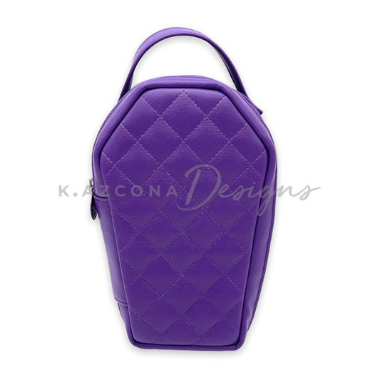 Quilted Coffin Train Case Bag
