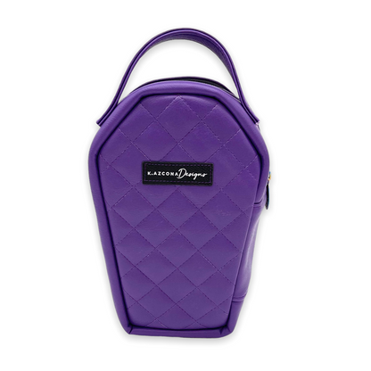 Quilted Coffin Train Case Bag