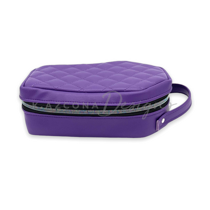 Quilted Coffin Train Case Bag