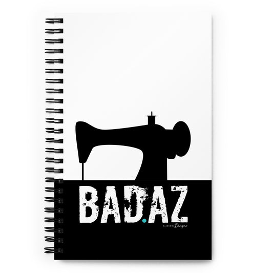 BAD.AZ Sewing Machine Spiral Notebook - Black