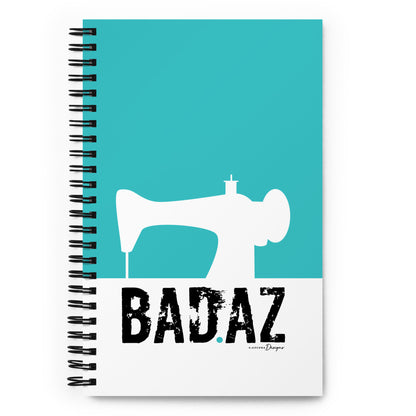 BAD.AZ Sewing Machine Spiral Notebook - Teal